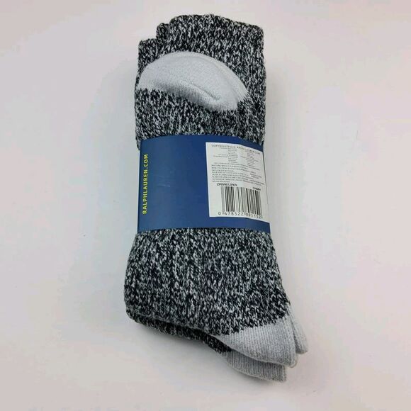 Polo Ralph Lauren Marled Soft Winter 2 Pairs Socks Size 10-13 - Picture 2 of 2